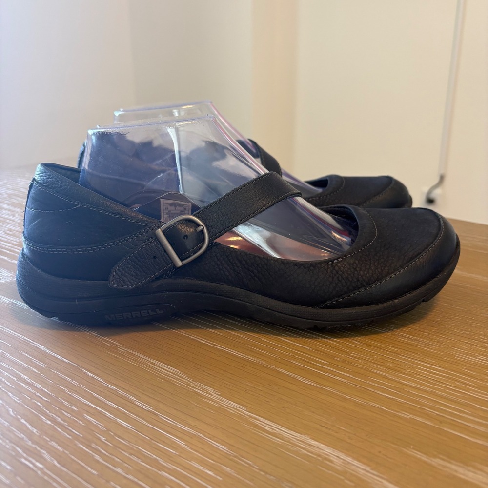 Merrell Dassie Mary Jane Black Leather Comfort Walking Shoes J69072 Womens 8.5